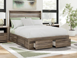 Elbrim Queen Panel Storage Bed, Dresser and Mirror