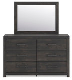 Hollivern Queen Panel Bed, Dresser and Mirror