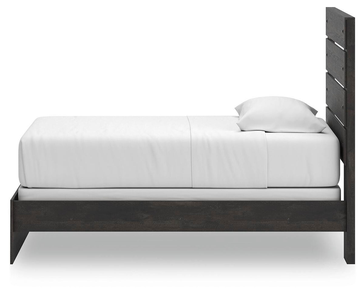 Hollivern Twin Panel Bed, Dresser and Mirror