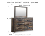 Drystan Queen Bookcase Storage Bed, Dresser, Mirror, Chest and 2 Nightstands