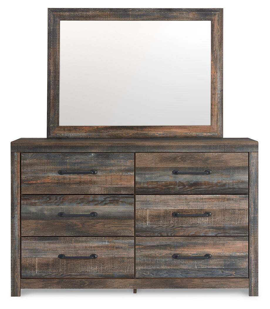 Drystan Queen Panel Bed, Dresser and Mirror