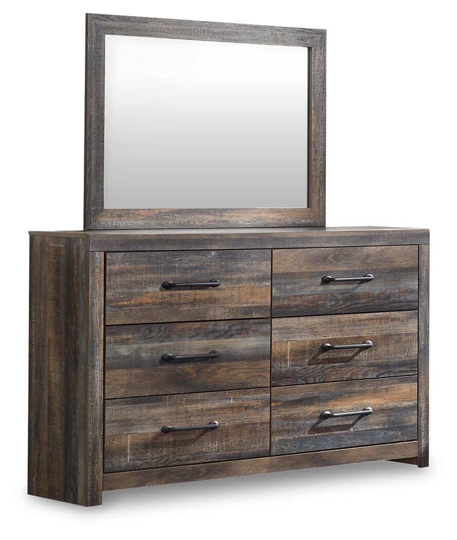 Drystan Full Panel Bed, Dresser, Mirror, and Nightstand