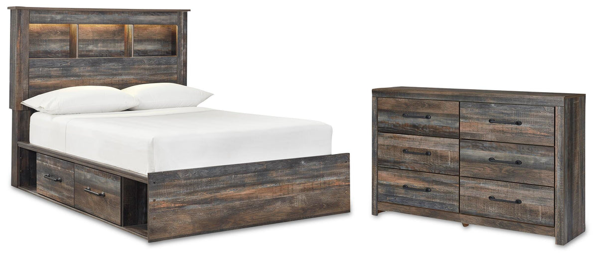 Drystan Full Bookcase Storage Bed and Dresser