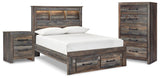 Drystan Full Bookcase Storage Bed, Chest and Nightstand