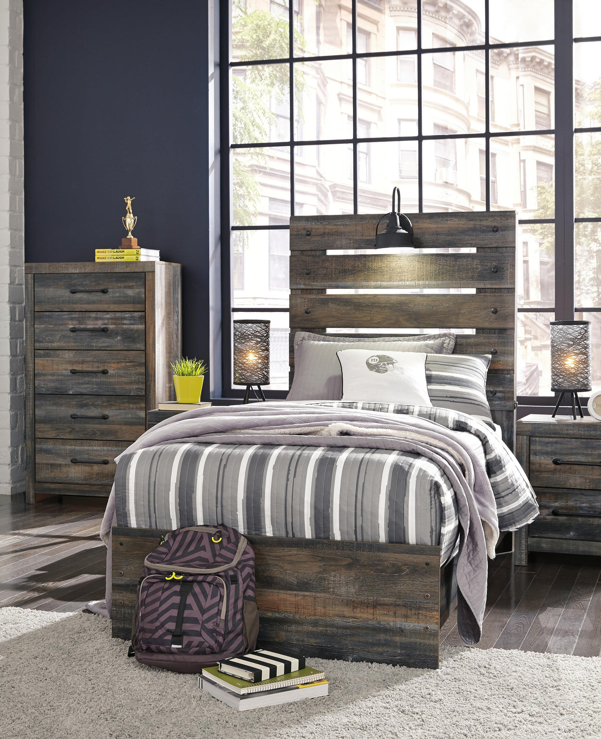 Drystan Twin Panel Bed