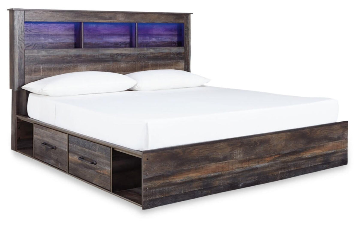 Drystan King Storage Bed, Dresser, Mirror, Chest and Nightstand
