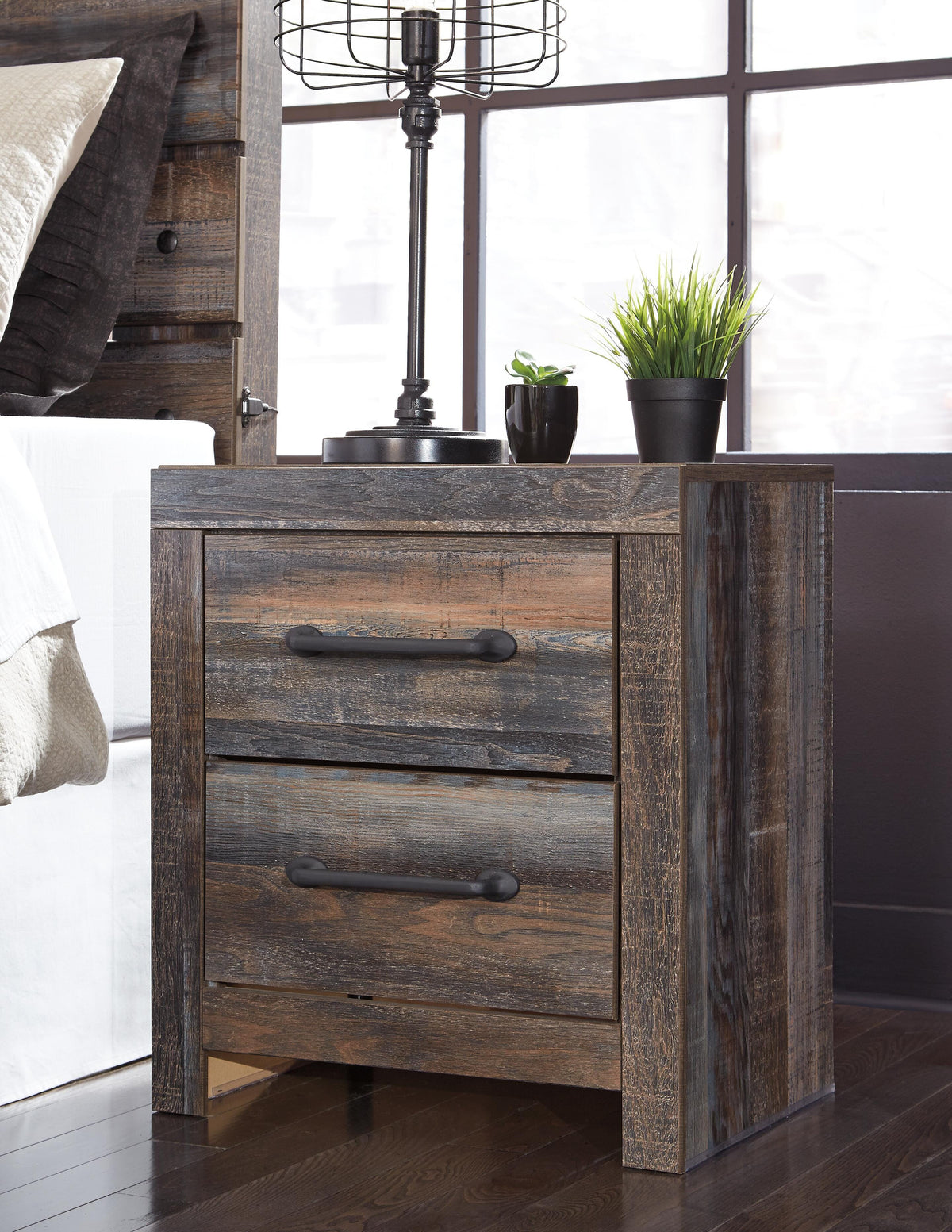 Drystan Twin Panel Bed with Storage, Dresser and Nightstand