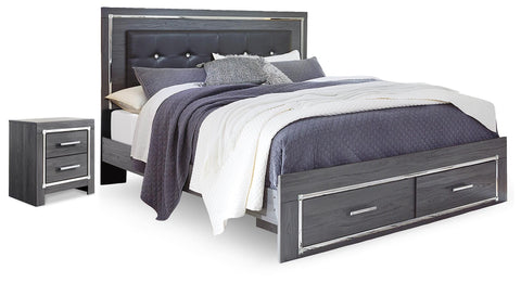 Lodanna King Panel Bedroom with 2 Storage Drawers Set