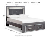Lodanna Full Storage Bed, Dresser, Mirror, Chest and Nightstand