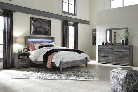 Baystorm Queen Panel Bed, Dresser, Mirror and Nightstand