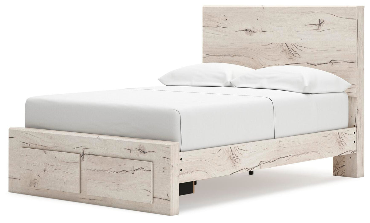 Lawroy Full Panel Storage Bed, Dresser, Mirror and Nightstand