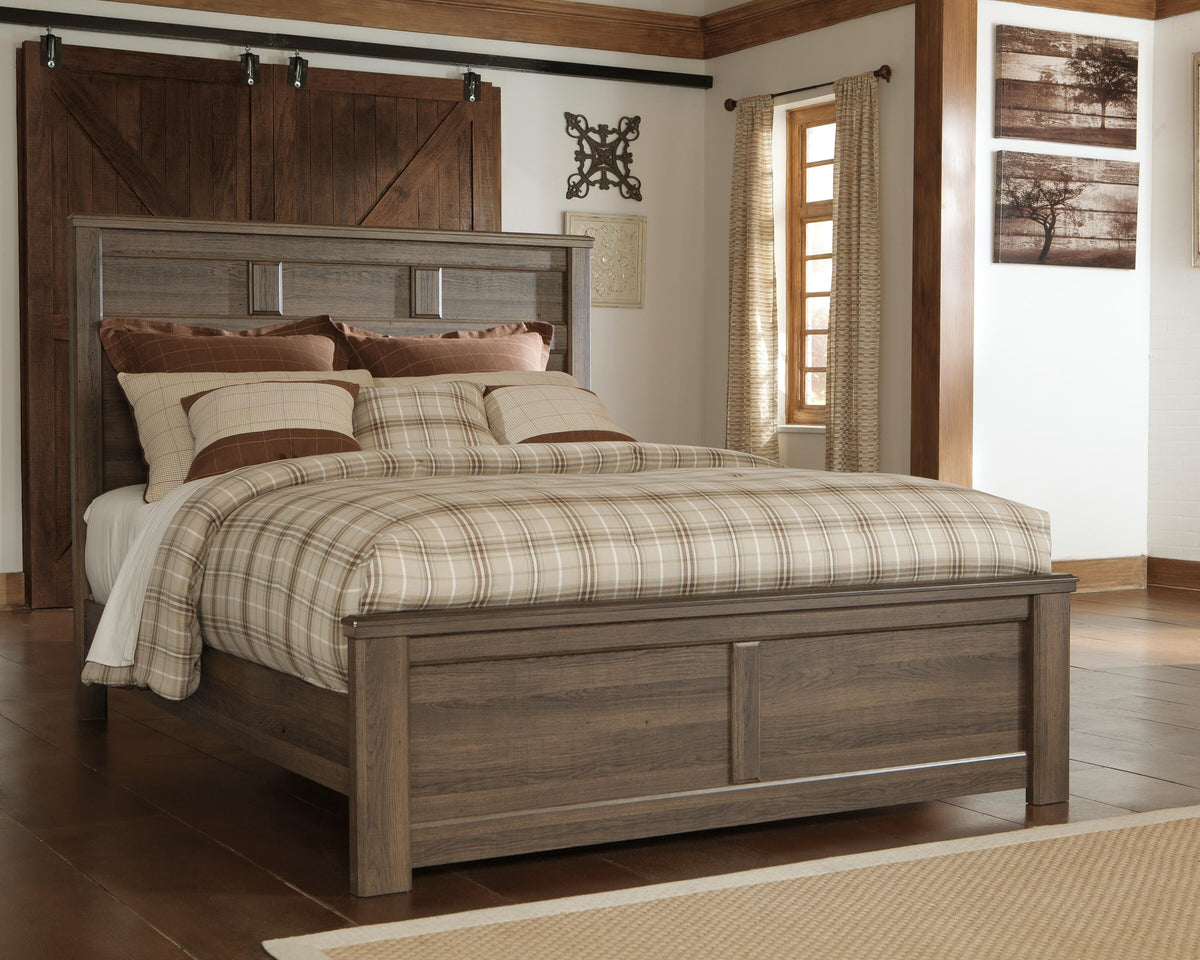 Juararo Queen Panel Bed, Dresser, Mirror and Nightstand
