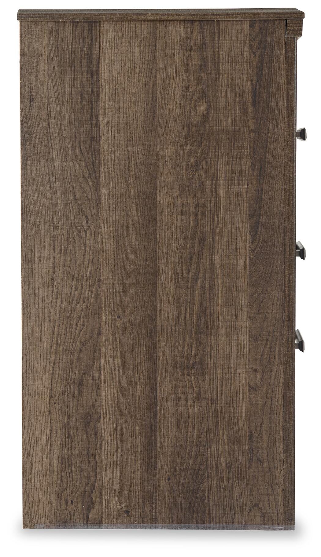 Juararo California King Panel Bed, Dresser, Mirror, Chest and Nightstand