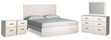 Stelsie King Panel Bed, Dresser, Mirror and Nightstand