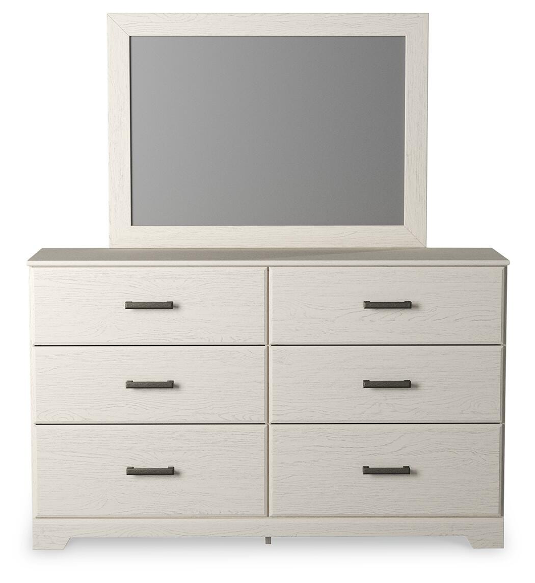 Stelsie Queen Panel Bed with Dresser, Mirror and Nightstand