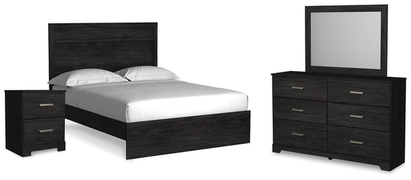 Belachime Queen Panel Bed, Dresser, Mirror, and Nightstand