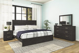 Belachime King Panel Bed, Dresser, Mirror, and Nightstand