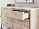 Cadmori Queen Panel Bed, Dresser, Mirror and Nightstand