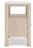 Cadmori King Upholstered Panel Bed, Dresser, Mirror and Nightstand