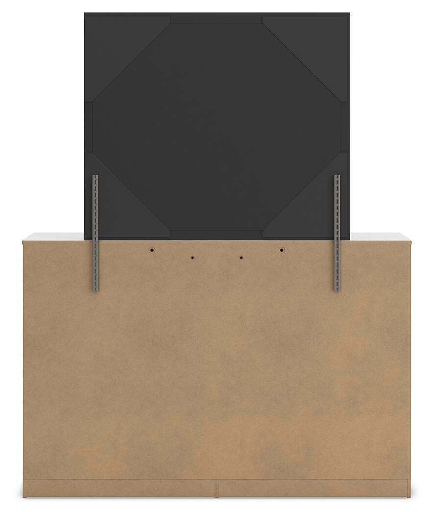 Altyra Queen Upholstered Panel Bed, Dresser, Mirror, and Nightstand