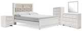 Altyra Queen Bookcase Bed, Dresser, Chest and Nightstand