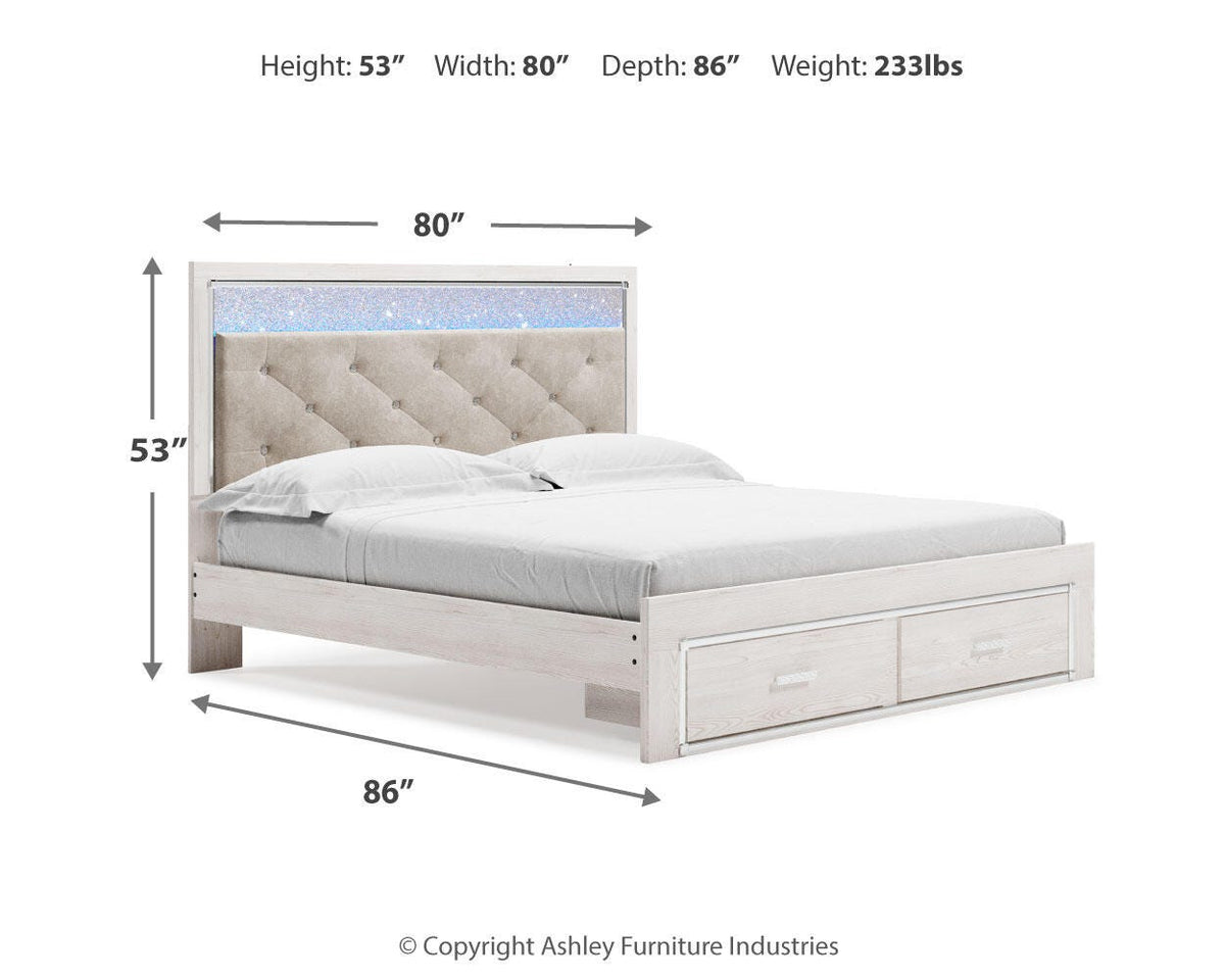 Altyra King Storage Bed, Dresser, Mirror and 2 Chests