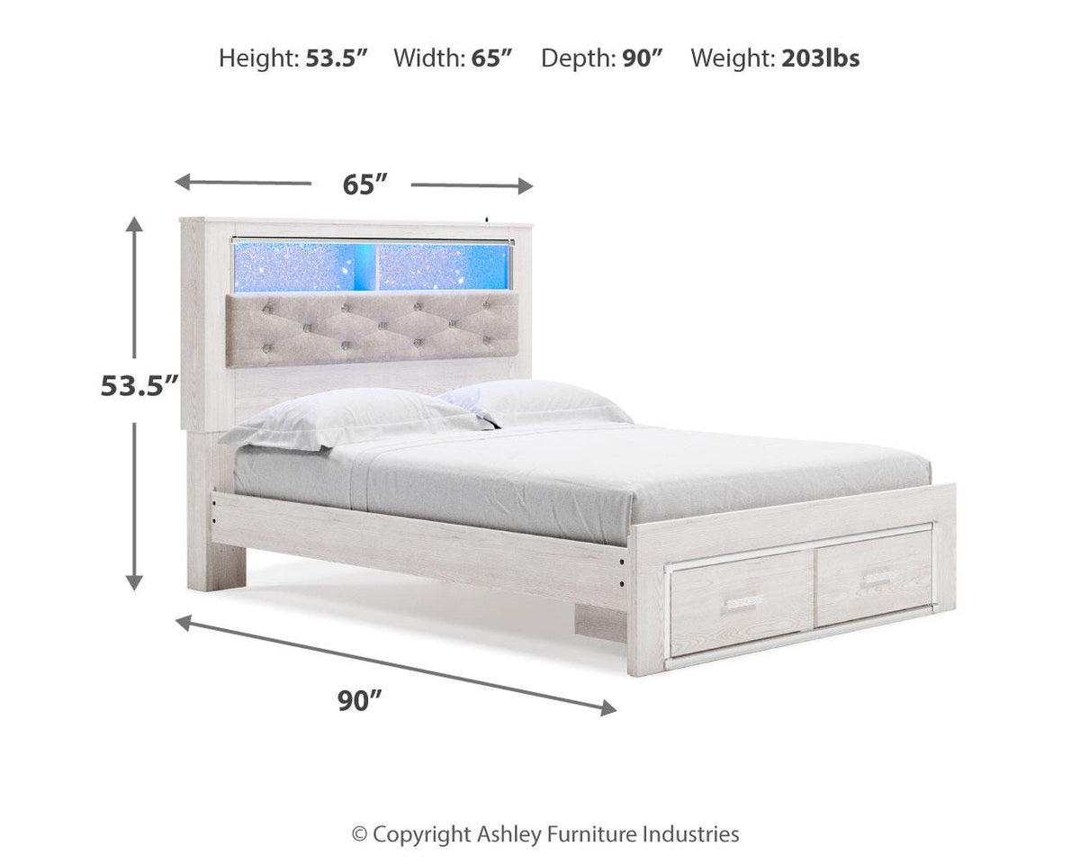 Altyra Queen Panel Storage Bed, Dresser, Mirror and 2 Nightstands