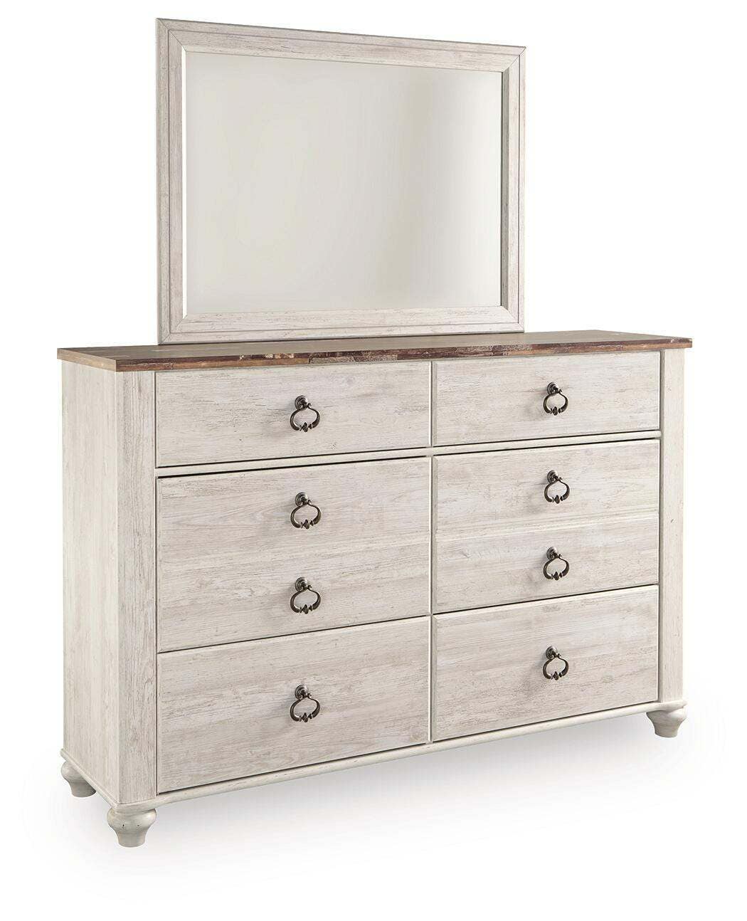 Willowton Queen Panel Bed, Dresser, Mirror, Chest and 2 Nightstands