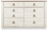 Willowton King Sleigh Bed, Dresser and Nightstand
