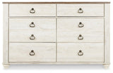 Willowton Queen Bed, Dresser, Mirror and Chest