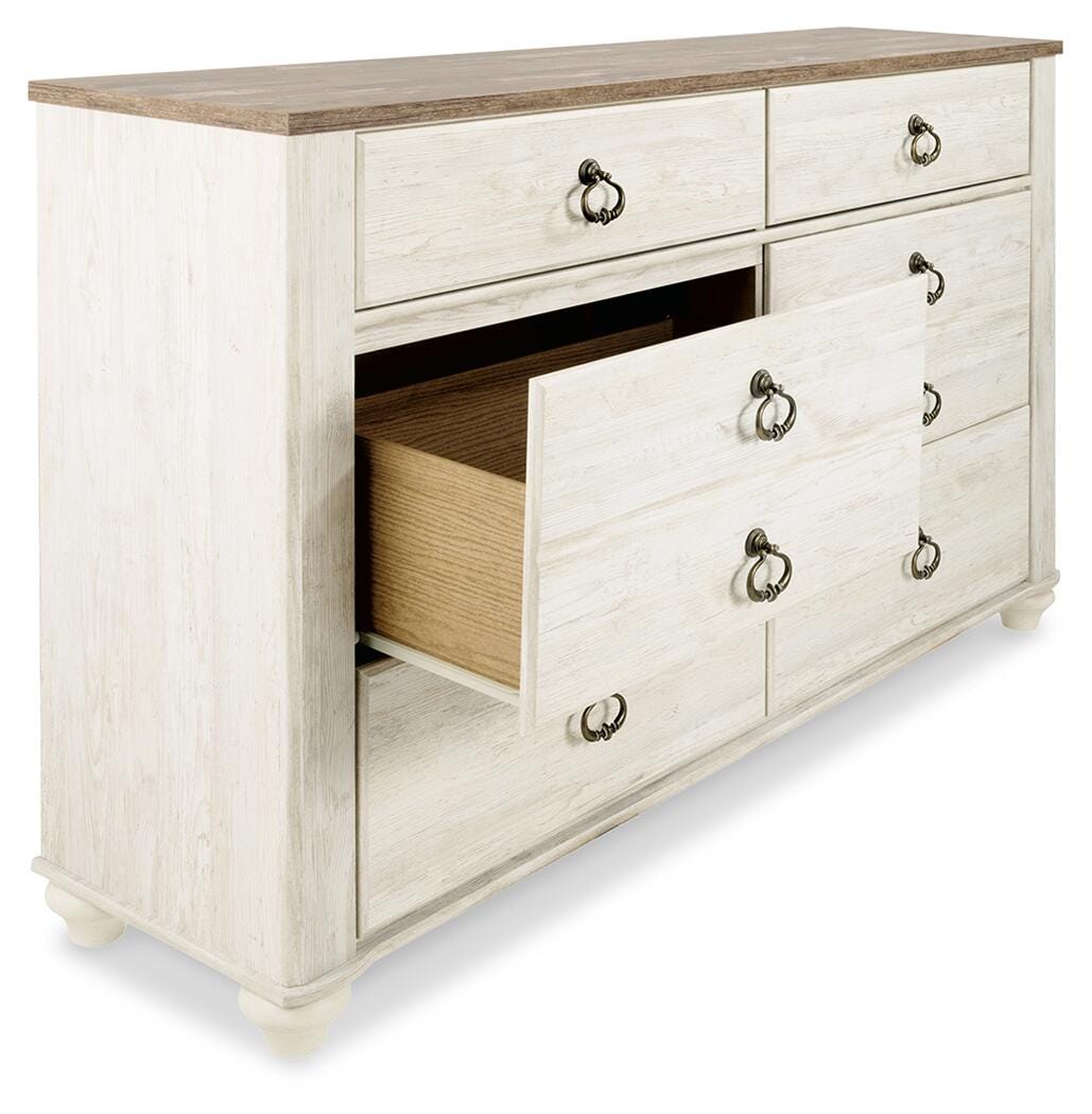 Willowton Queen Bed, Dresser, Mirror and Chest