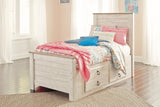 Willowton Twin Panel Bed with 2 Storage Drawers