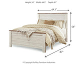 Willowton Queen Panel Bed, Dresser, Mirror, Chest and 2 Nightstands