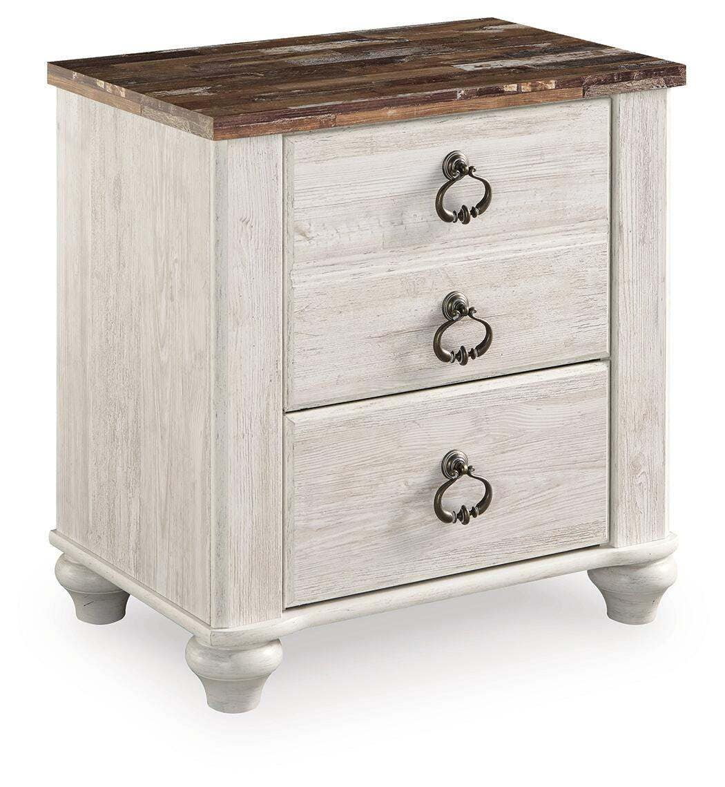 Willowton Queen Panel Bed, Dresser, Mirror and 2 Nightstands