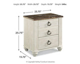 Willowton Queen Panel Bed, Dresser, Mirror, Chest and 2 Nightstands