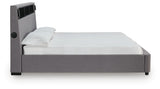 Finigale King Upholstered Bed with Wireless Audio