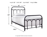 Nashburg Twin Metal Bed