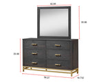 Trevor Brown/Gold Panel Bedroom Set