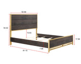 Trevor Brown/Gold Panel Bedroom Set