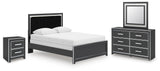 Zuraleus Queen Panel Bed, Dresser, Mirror and Nightstand
