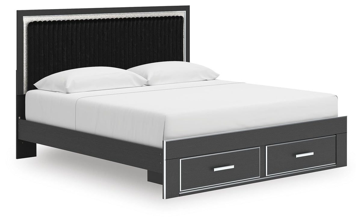 Zuraleus King Storage Bed, Dresser, Mirror, Chest and Nightstand