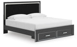 Zuraleus King Storage Bed, Dresser, Mirror, Chest and Nightstand
