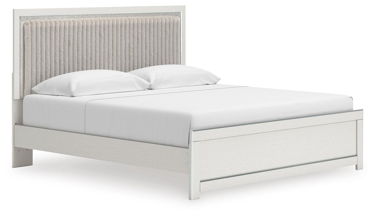 Zuraleus King Upholstered Panel Platform Bed
