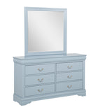 Louis Philip Blue Sleigh Bedroom Set