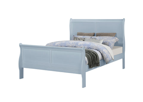 Louis Philip Blue Full Sleigh Bed