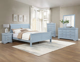 Louis Philip Blue Sleigh Youth Bedroom Set