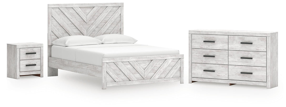 Cayboni Queen Panel Bed, Dresser and Nightstand