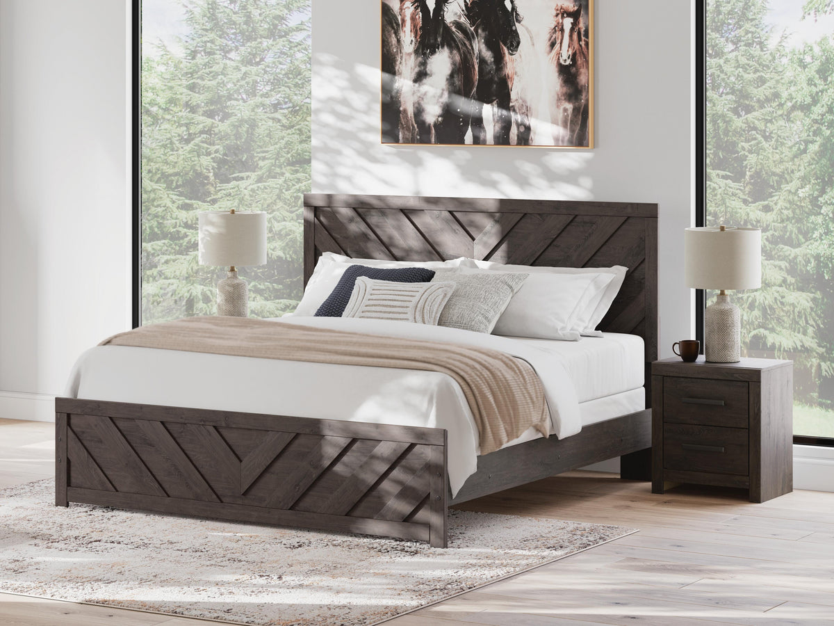 Prendonea King Panel Bed, Dresser and 2 Nightstands