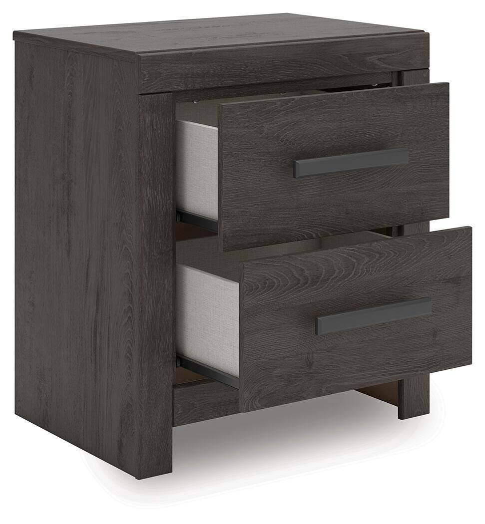 Prendonea King Panel Bed and 2 Nightstands