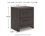 Prendonea King Panel Bed and 2 Nightstands